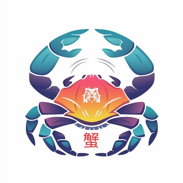 Chinese zodiac sign with a crab in the middle.