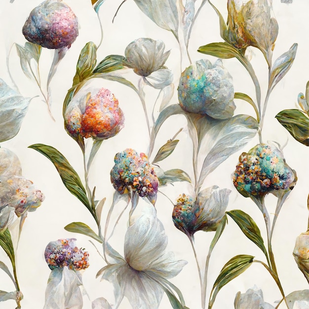 chintz pearl white wallpaper with colorful flower