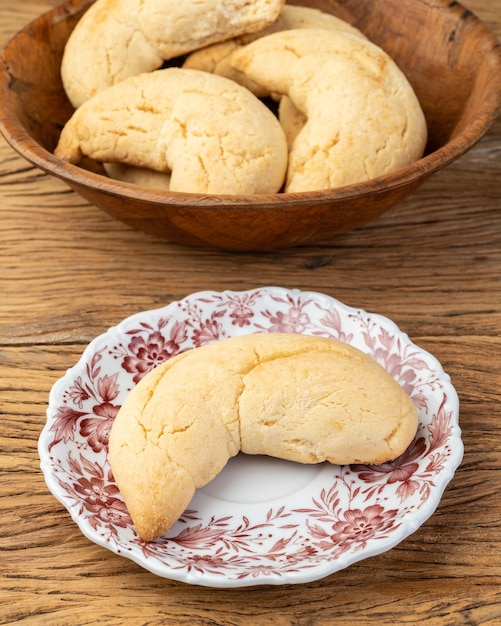 Chipas typical south american cheese bun in a plate