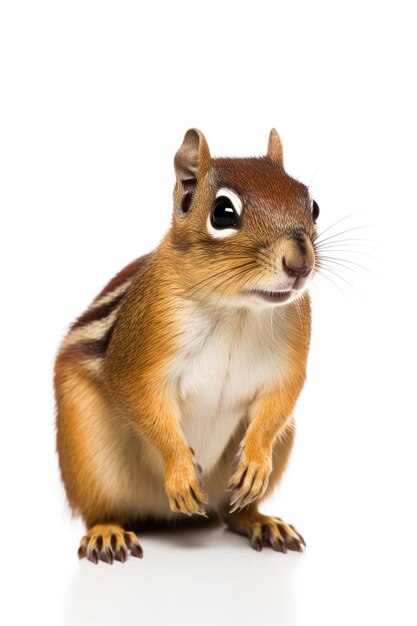 Photo chipmunk on white background