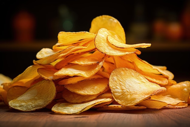 Chips gemaakt van aardappelen