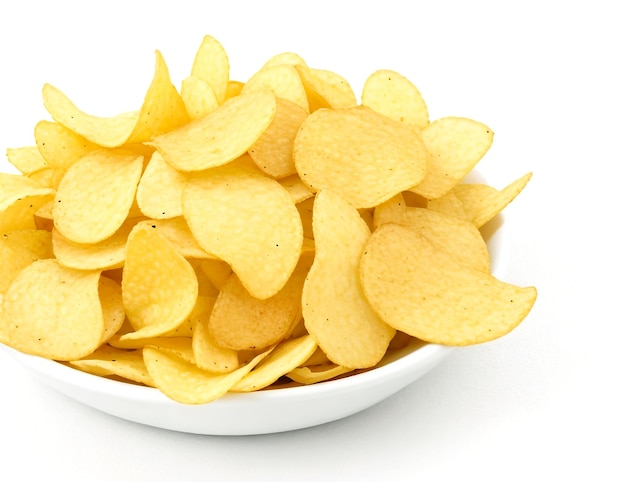Chips isolated on white background