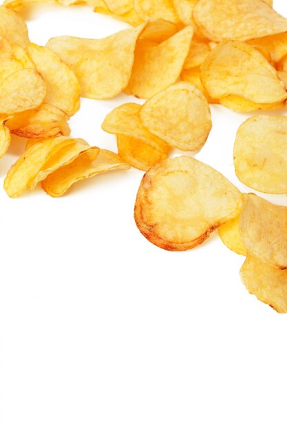 Chips op wit worden geïsoleerd dat