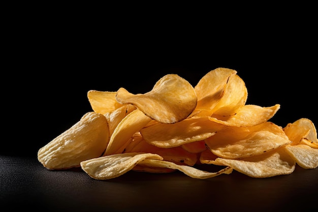 Chips Op Zwarte Achtergrond