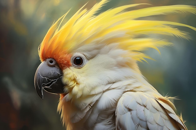 Chirpy Cockatiel bird Colorful exotic pet Generate Ai