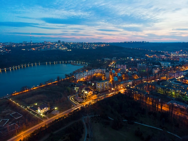 Chisinau city at night