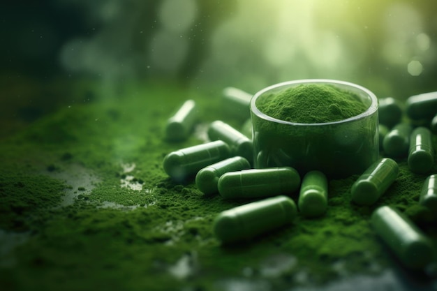 Foto chlorella-achtergrond