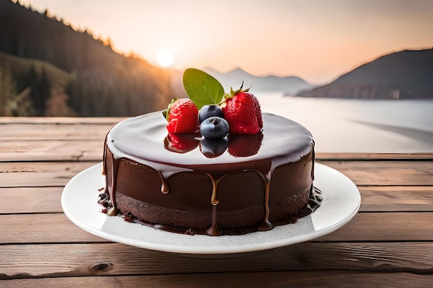 Choclate cake 4k image