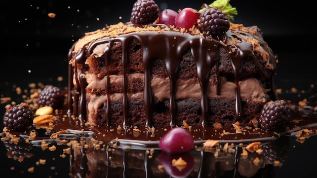 choclate cake HD wallpaper photographic image