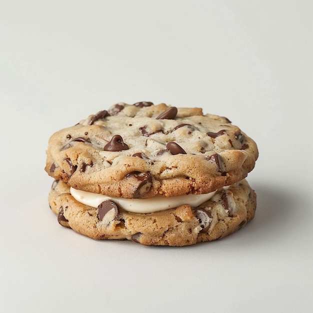 Choco Chip Biscuit on White background