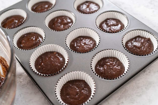 Chocolade aardbeien cupcakes