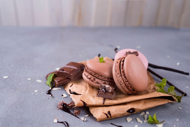 Chocolade bitterkoekjes met munt