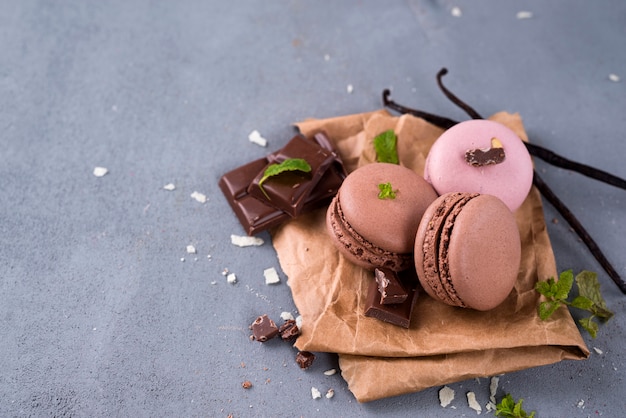 Chocolade bitterkoekjes met munt