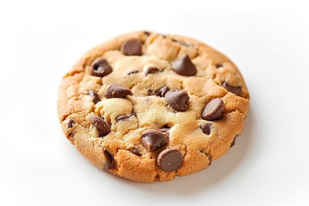 Chocolade chip cookie geïsoleerd op wit