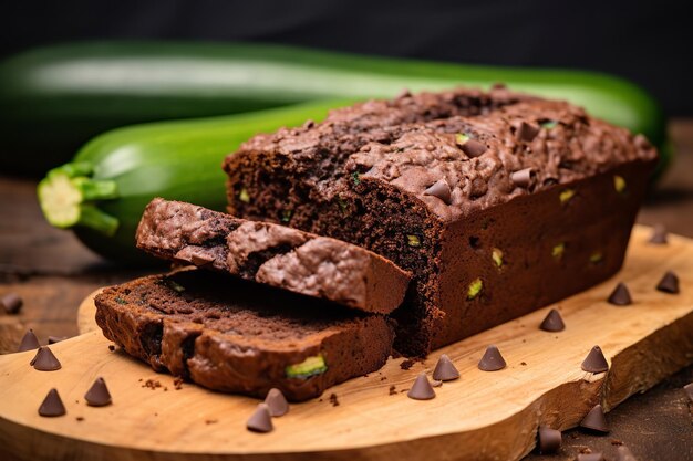 Chocolade Courgette Brood Gezonde Snacks Voedsel