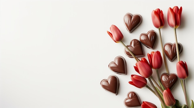 Chocolade hart boeket