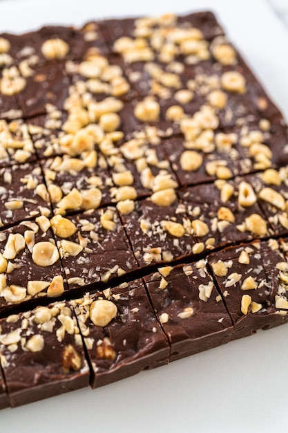 Chocolade hazelnoot fudge