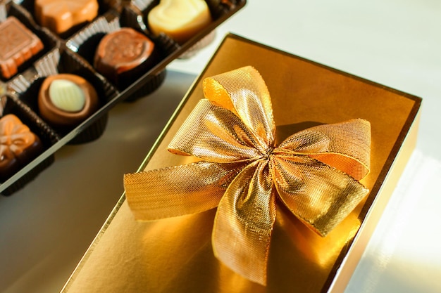 Chocolade in een geschenkdoos