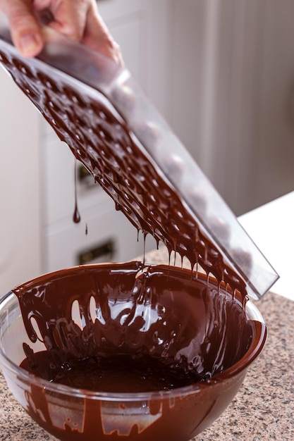 Foto chocolade in vormen