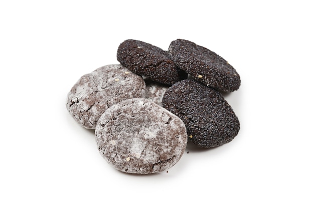 Chocolade koekjes geïsoleerd op wit