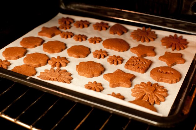 Chocolade koekjes gevormde bloem