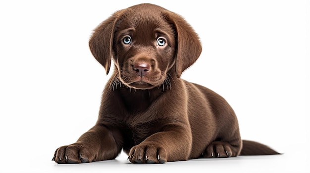 Chocolade Labrador Puppy op transparant