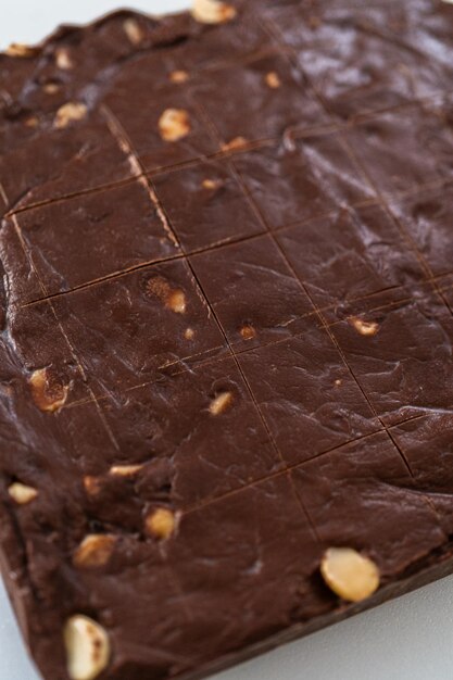 Chocolade macadamia fudge