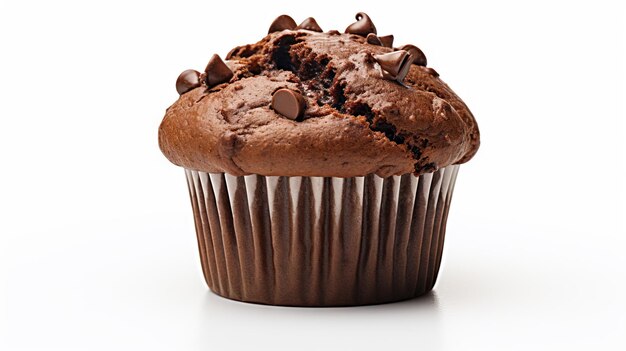 Chocolade muffin op wit