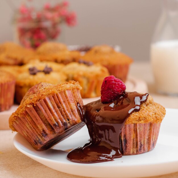 Foto chocolade muffin