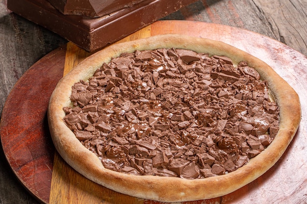 Chocolade pizza Braziliaanse zoete pizzaxA