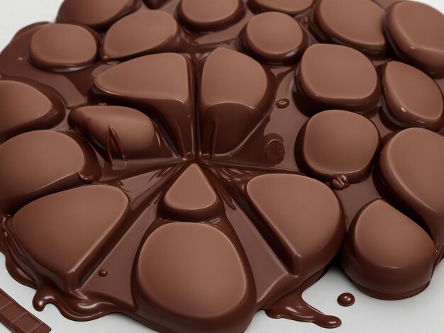 chocolade prachtige close-up beeld ai gegenereerd