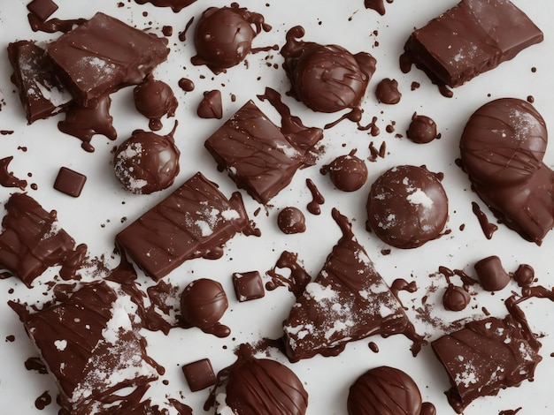 chocolade prachtige close-up beeld ai gegenereerd