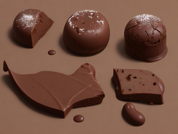 chocolade prachtige close-up beeld ai gegenereerd