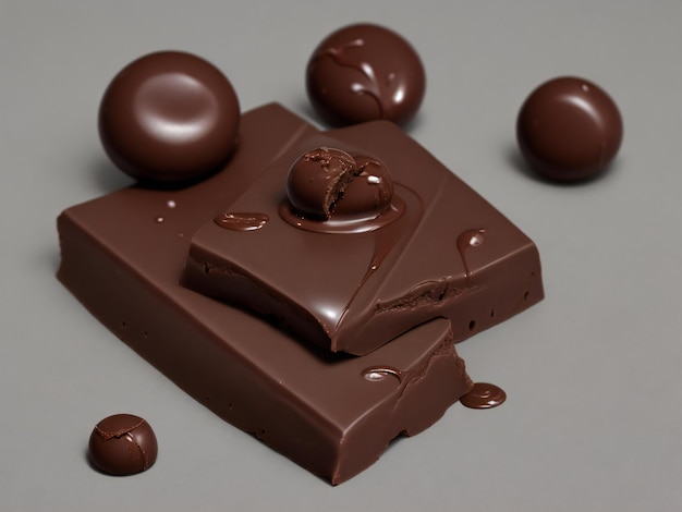 chocolade prachtige close-up beeld ai gegenereerd