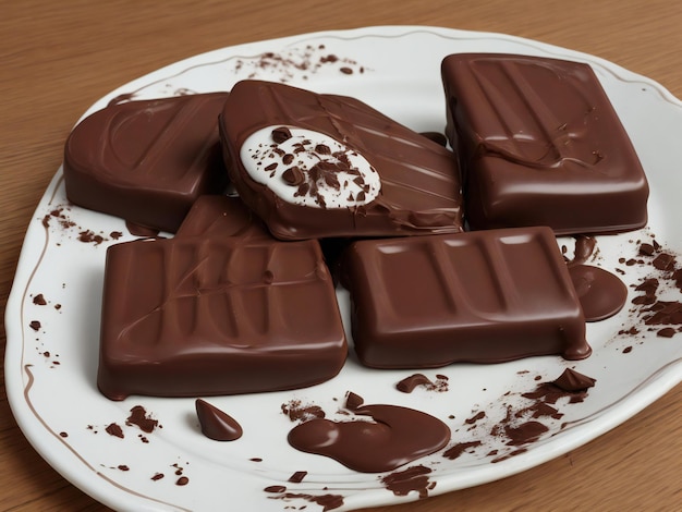 chocolade prachtige close-up beeld ai gegenereerd