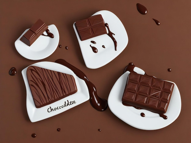 chocolade prachtige close-up beeld ai gegenereerd