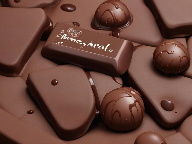 chocolade prachtige close-up beeld ai gegenereerd