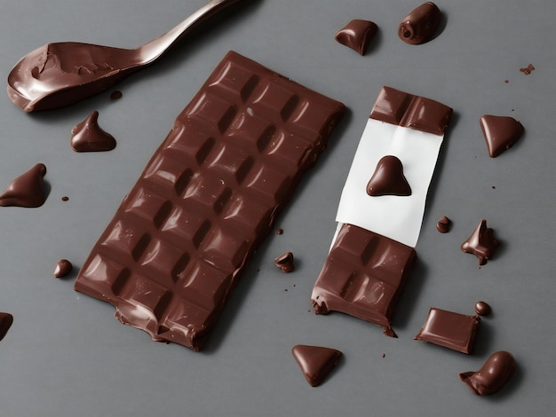 chocolade prachtige close-up beeld ai gegenereerd