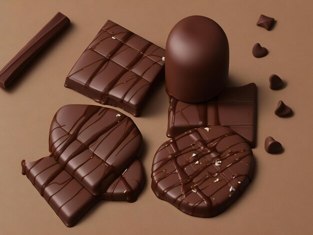 chocolade prachtige close-up beeld ai gegenereerd