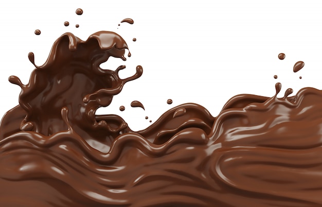 Chocolade realistische splash abstract