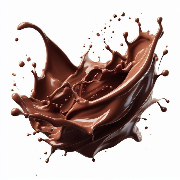 chocolade splash isolaat