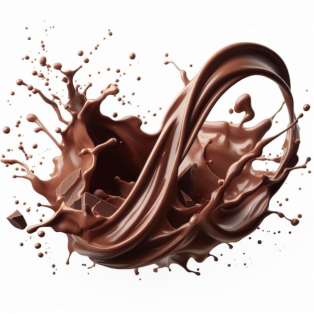 chocolade splash isolaat