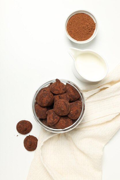 Chocolade truffels concept van heerlijk zoet eten