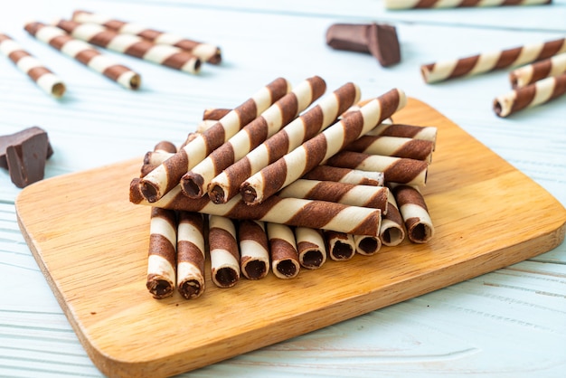 chocolade wafels stokbroodje