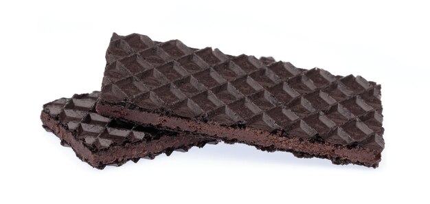 chocolade wafeltjes stok geïsoleerd op een witte achtergrond