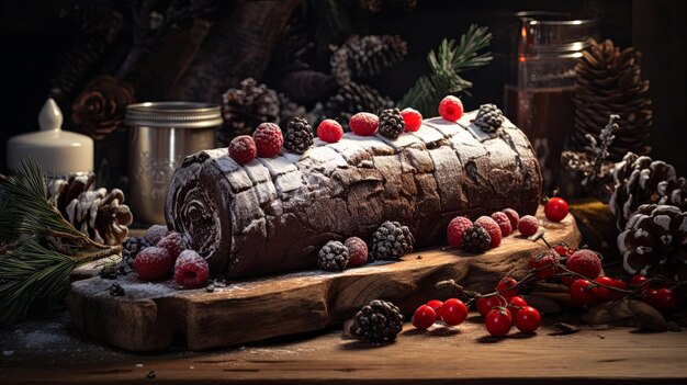 Chocolade Yule Log