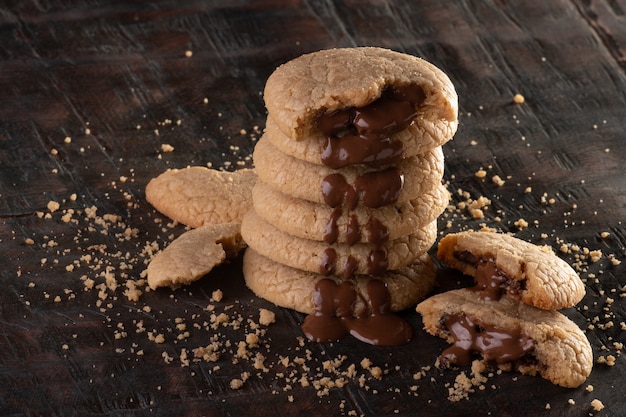 chocoladekoekjes Chocoladeschilferkoekjes shot