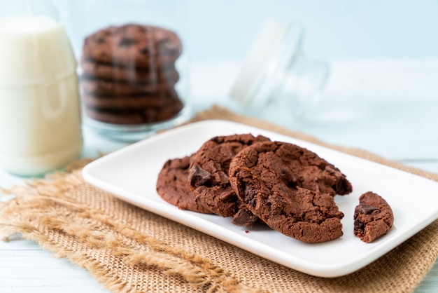 Chocoladekoekjes met chocoladeschilfers