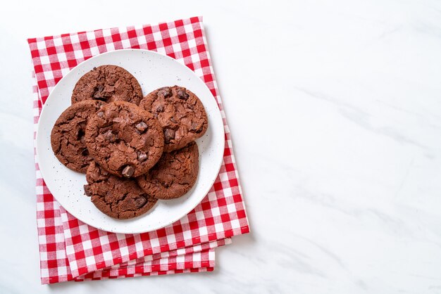 chocoladekoekjes met chocoladeschilfers