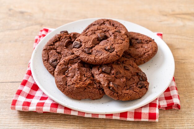 Chocoladekoekjes met chocoladeschilfers